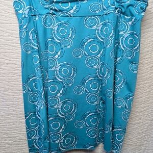 Tranquility Aqua Blue Circle Pattern Dress